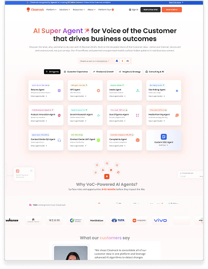 Clootrack website, revamped 2025