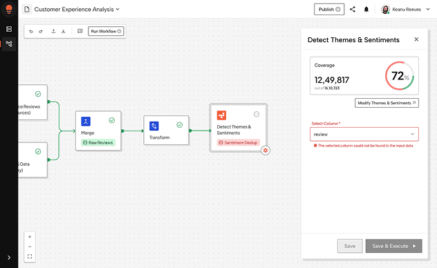 Node-based workflow canvas